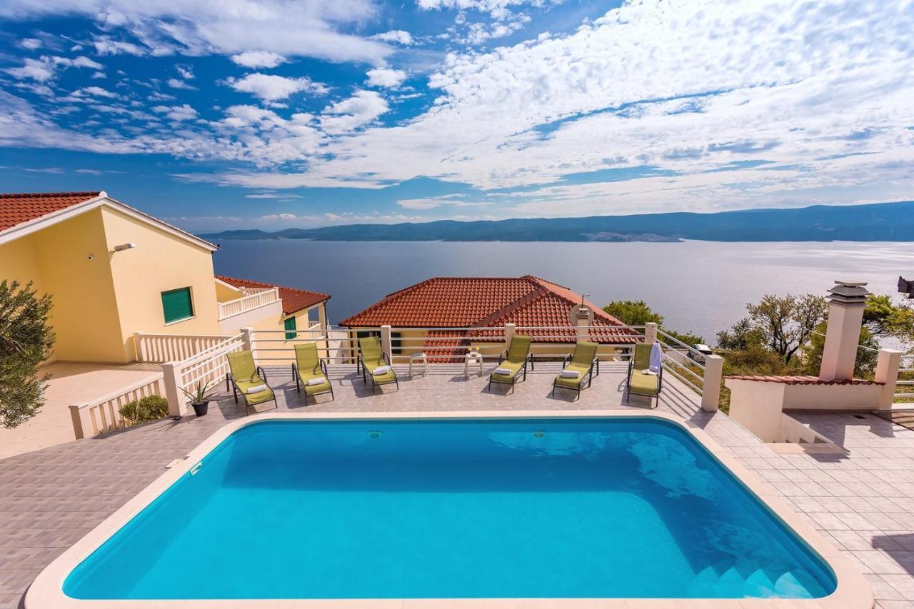 Villa Maslina, With Private 32M2Pool, Panoramic Views On 100Km Coastline, 12 Pax Lokva Rogoznica Esterno foto