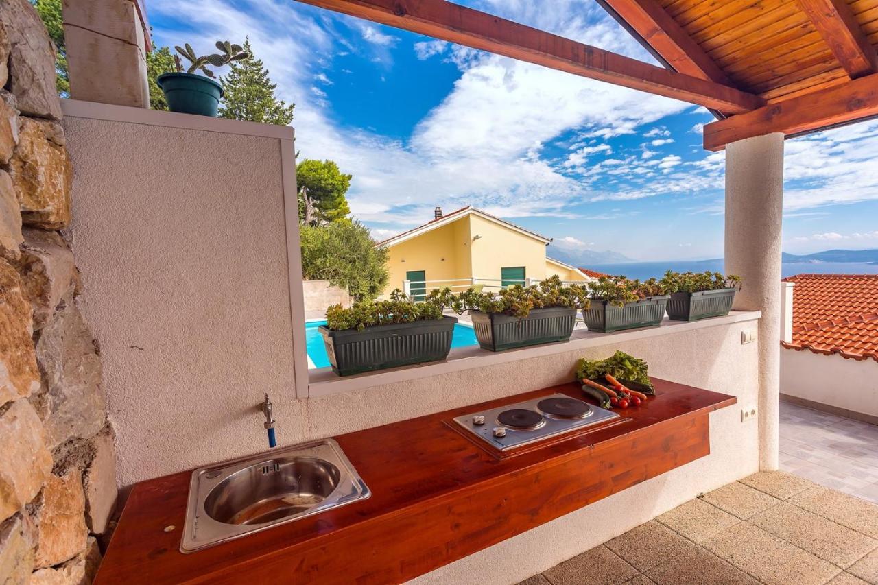 Villa Maslina, With Private 32M2Pool, Panoramic Views On 100Km Coastline, 12 Pax Lokva Rogoznica Esterno foto