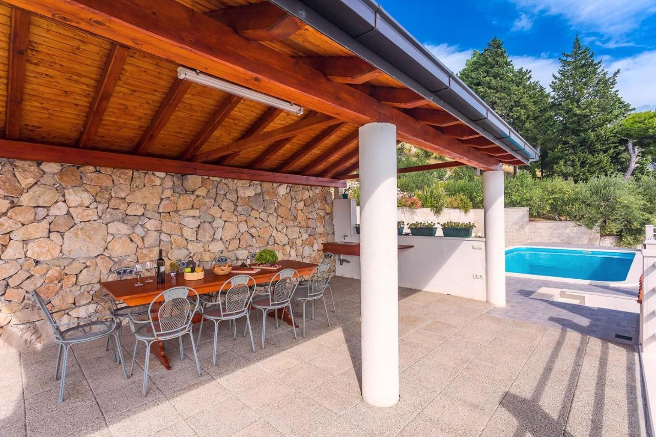 Villa Maslina, With Private 32M2Pool, Panoramic Views On 100Km Coastline, 12 Pax Lokva Rogoznica Esterno foto