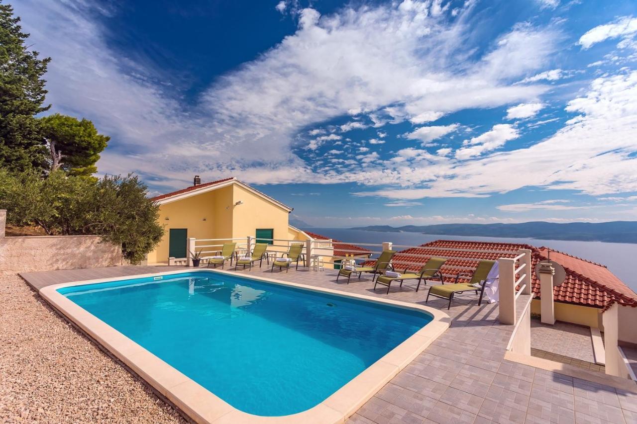 Villa Maslina, With Private 32M2Pool, Panoramic Views On 100Km Coastline, 12 Pax Lokva Rogoznica Esterno foto