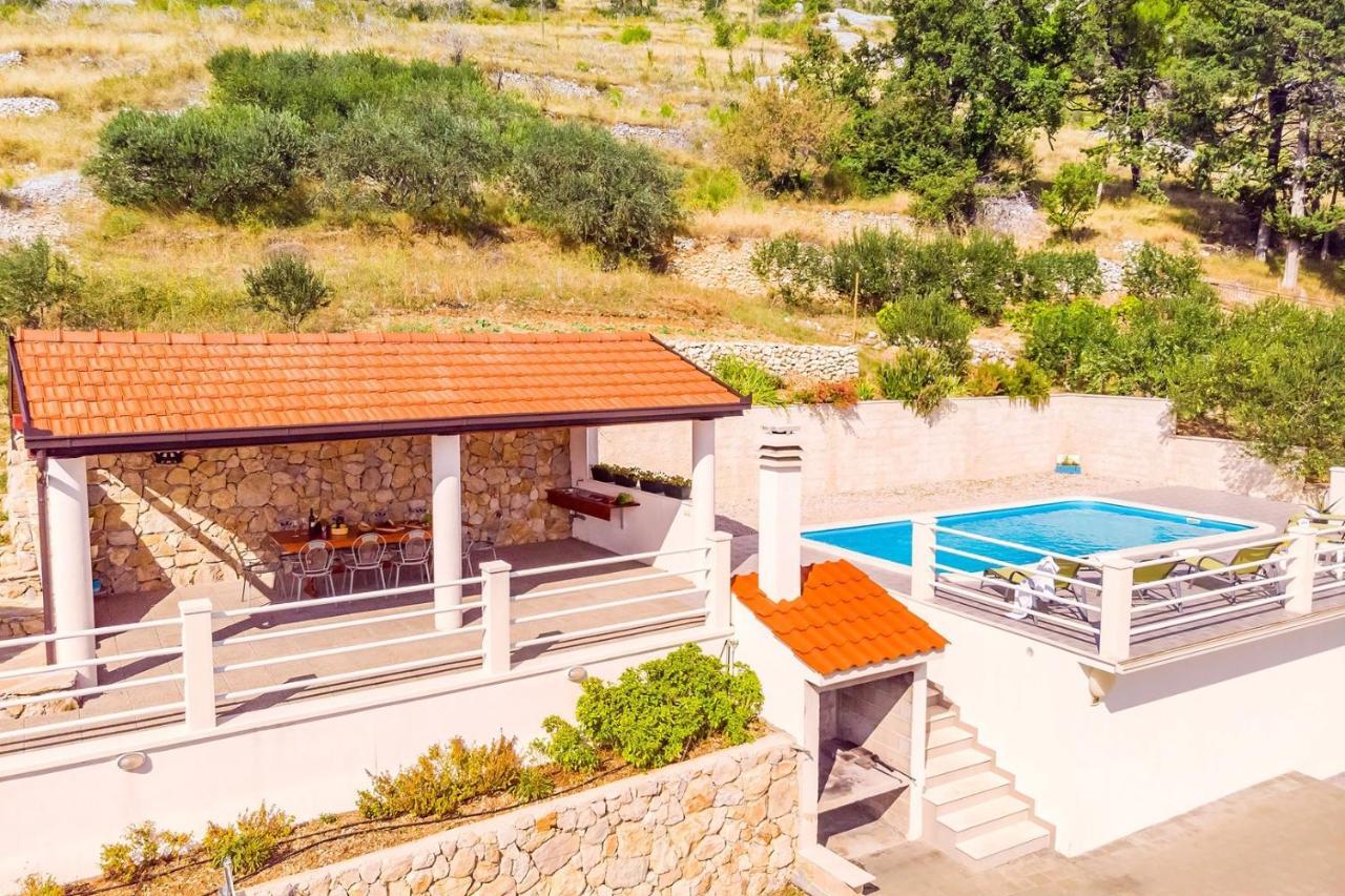 Villa Maslina, With Private 32M2Pool, Panoramic Views On 100Km Coastline, 12 Pax Lokva Rogoznica Esterno foto